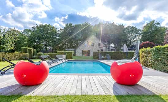 Afbeelding van accommodatie BE-1091345-Waimes Vakantiehuis met privé buitenzwembad, jacuzzi, sauna en hamam in Waimes, in het hart van de Belgische Ardennen **Zwembad open van 01&#x2F;06 - 30&#x2F;09**.