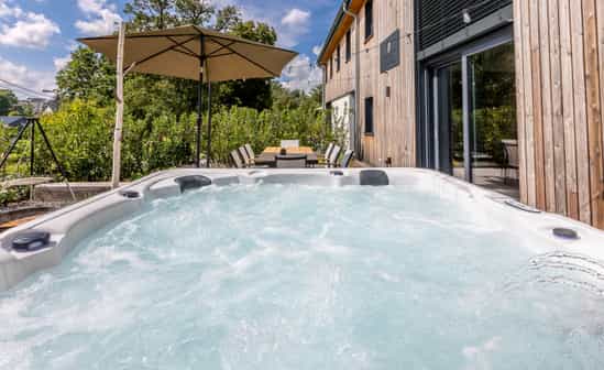 Image of accommodation BE-1091351-Heppenbach Holiday home for 6 adults and 2 children near Amel, in the Belgian Ardennes with outdoor whirlpool, sauna and table football