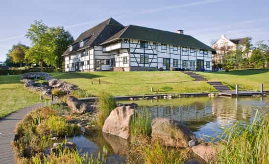 Bild von Unterkunft NL-1091743-Mechelen Luxuriöses Bauernhaus im Fachwerkstil mit schönem Innenpool und herrlicher Aussicht