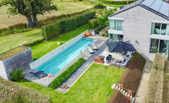 Bild von Unterkunft BE-1091966-Theux Idyllisches Ferienhaus mit Pool, Sauna und Whirlpool in Theux, Belgische Ardennen