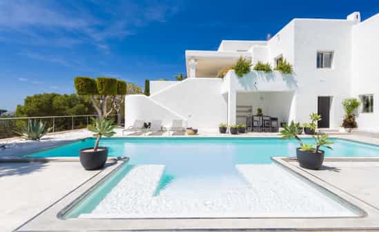 Bild von Unterkunft ES-1092030-Ibiza Private Villa mit Pool und spektakulärem Meerblick in Cap Martinet, Ibiza gelegen.