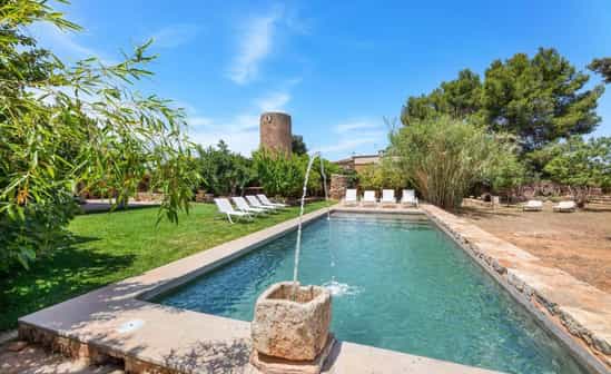 Image of accommodation ES-1092043-Sencelles Holiday villa with pool and garden in the heart of the island of Mallorca, in Sencelles