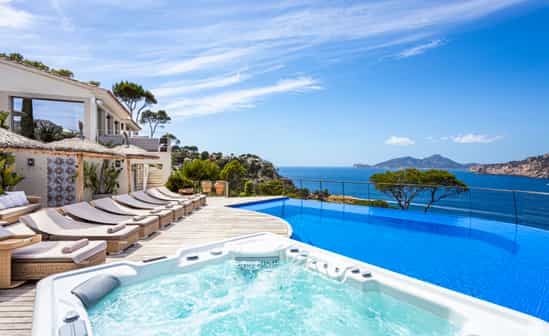 Image of accommodation ES-1092119-Andratx Beautiful luxury villa with sea views, jacuzzi, private pool, and sauna in Andratx, Mallorca.